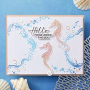 Spellbinders - BetterPress Society June 2025 (Sea Friends Press Plate & Dies Set & Add-on Sea Bubble Border Press Plate & Dies Set Bundle)