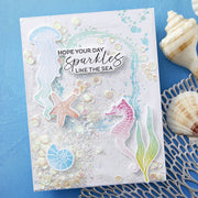Spellbinders - BetterPress Society June 2025 (Sea Friends Press Plate & Dies Set & Add-on Sea Bubble Border Press Plate & Dies Set Bundle)