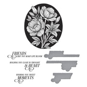 Spellbinders - BetterPress Society August 2025 (Sweet Moments Press Plate, Die Set & Stencil Bundle)