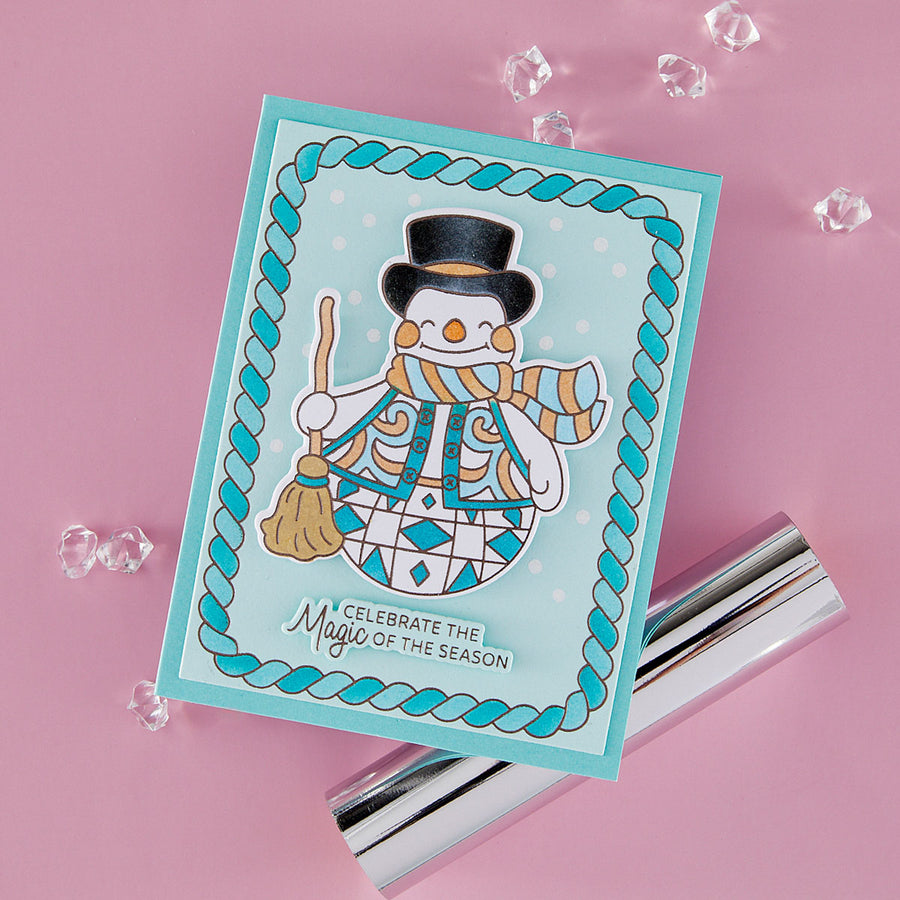 (PRE-ORDER) Spellbinders - BetterPress Society July 2026 (Snowman Wishes Press Plates, Die Set and Stencils Bundle)