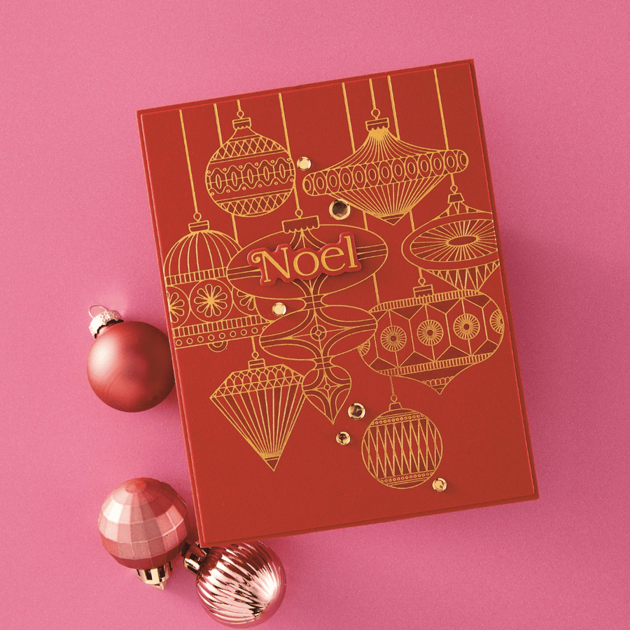 Spellbinders - BetterPress Society October 2026 (Classic Holiday Press Plate + Die Set & Stencils Bundle)