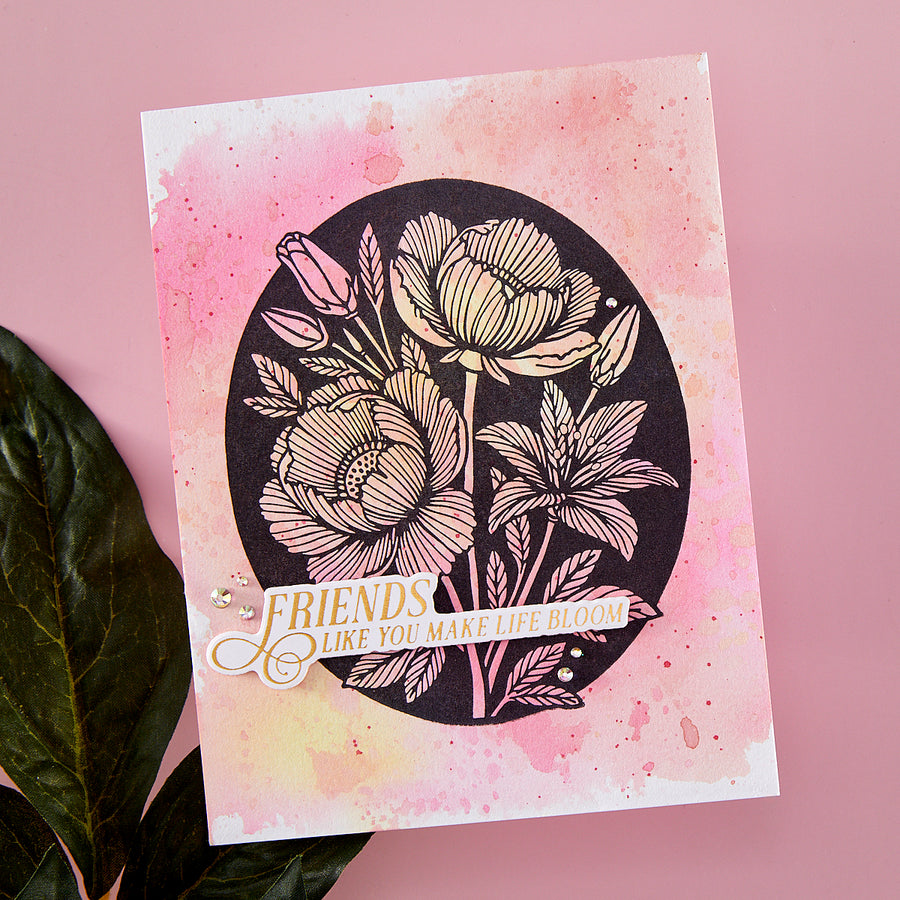 Spellbinders - BetterPress Society August 2025 (Sweet Moments Press Plate, Die Set & Stencil Bundle)