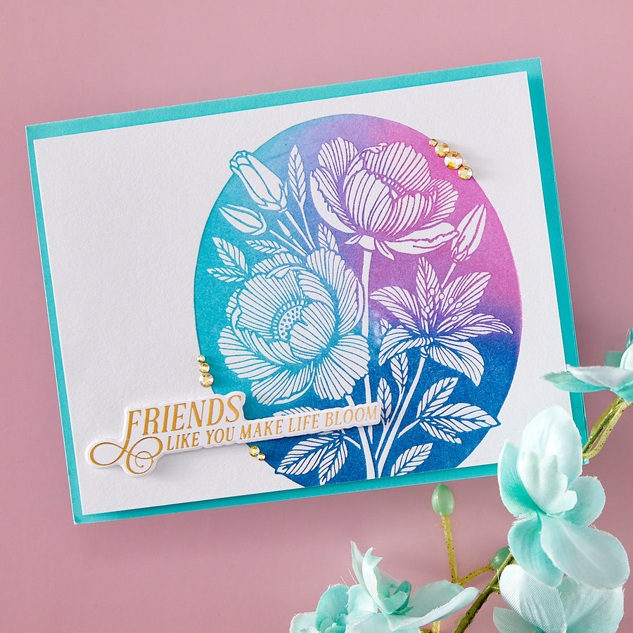 Spellbinders - BetterPress Society August 2025 (Sweet Moments Press Plate, Die Set & Stencil Bundle)