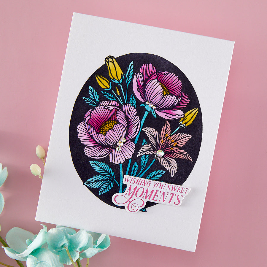 Spellbinders - BetterPress Society August 2025 (Sweet Moments Press Plate, Die Set & Stencil Bundle)