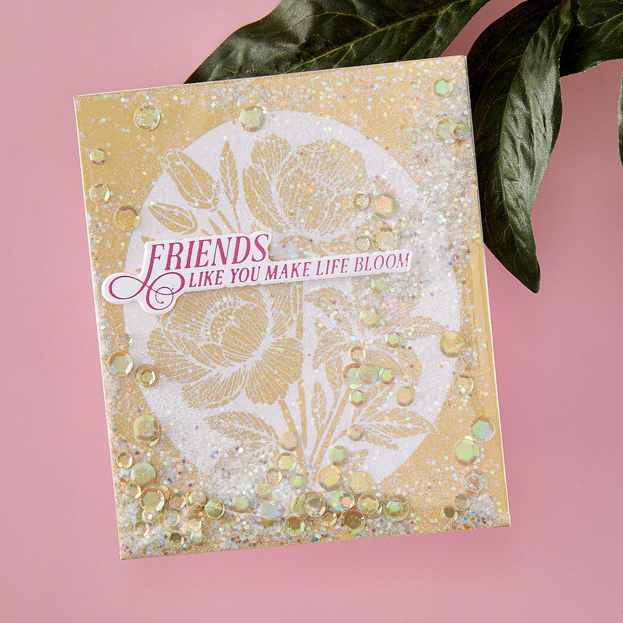 Spellbinders - BetterPress Society August 2025 (Sweet Moments Press Plate, Die Set & Stencil Bundle)