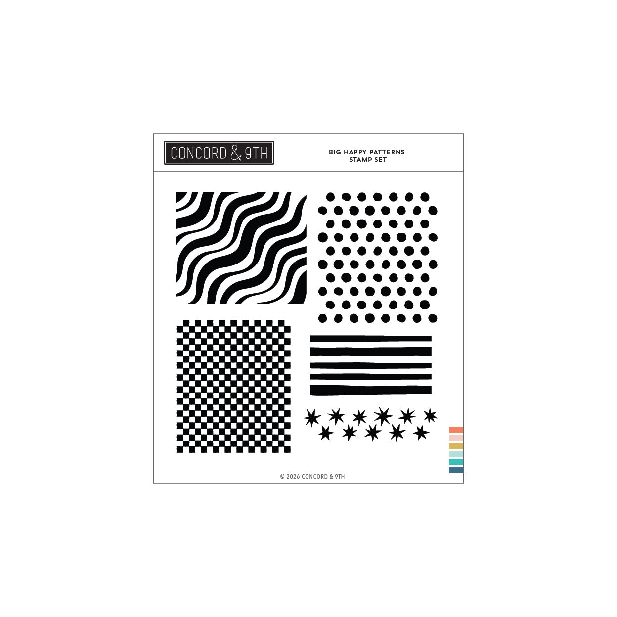 Concord & 9th - Big Happy Patterns Stamp Set