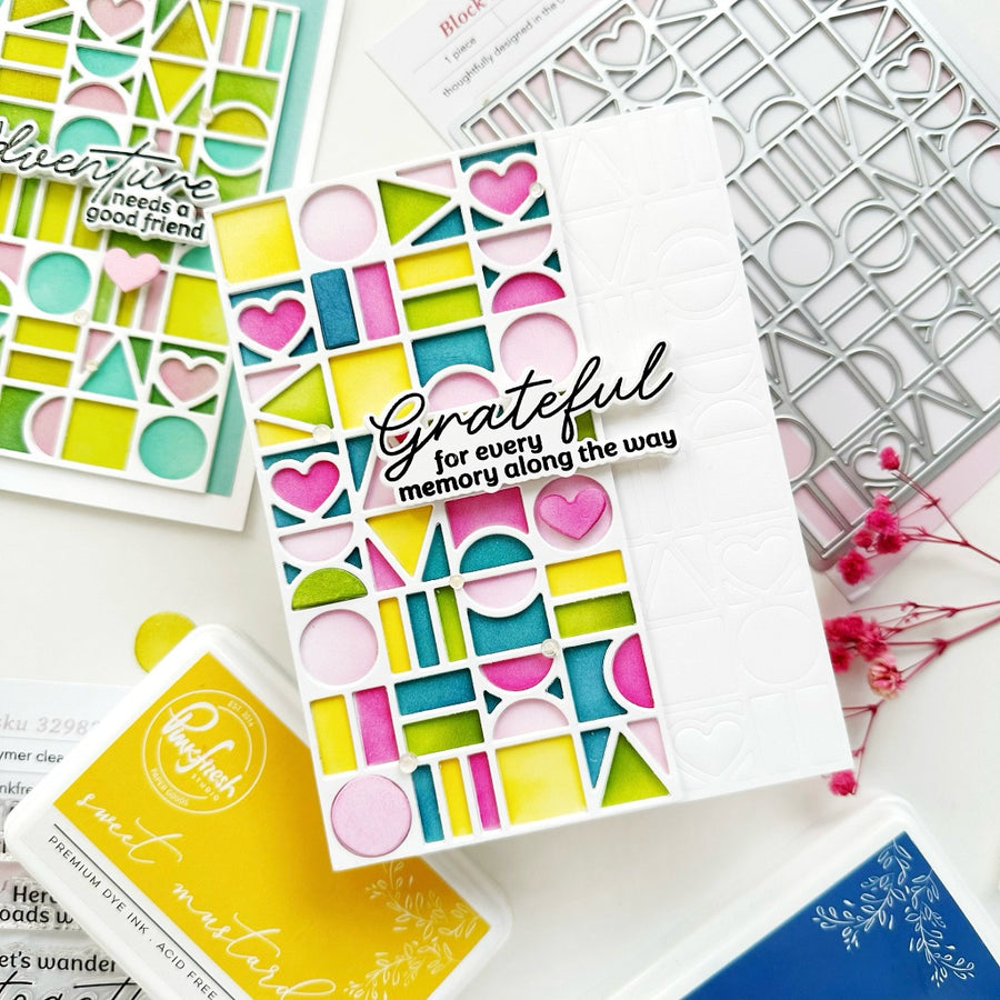 Pinkfresh Studio Block Party card ideas