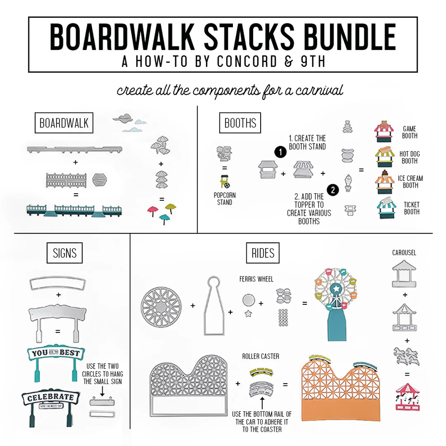 Concord & 9th - Boardwalk Stacks Stamp Set
