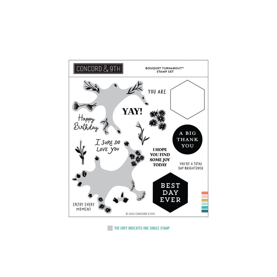 (PRE-ORDER) Concord & 9th - Bouquet Turnabout™ Stamp Set