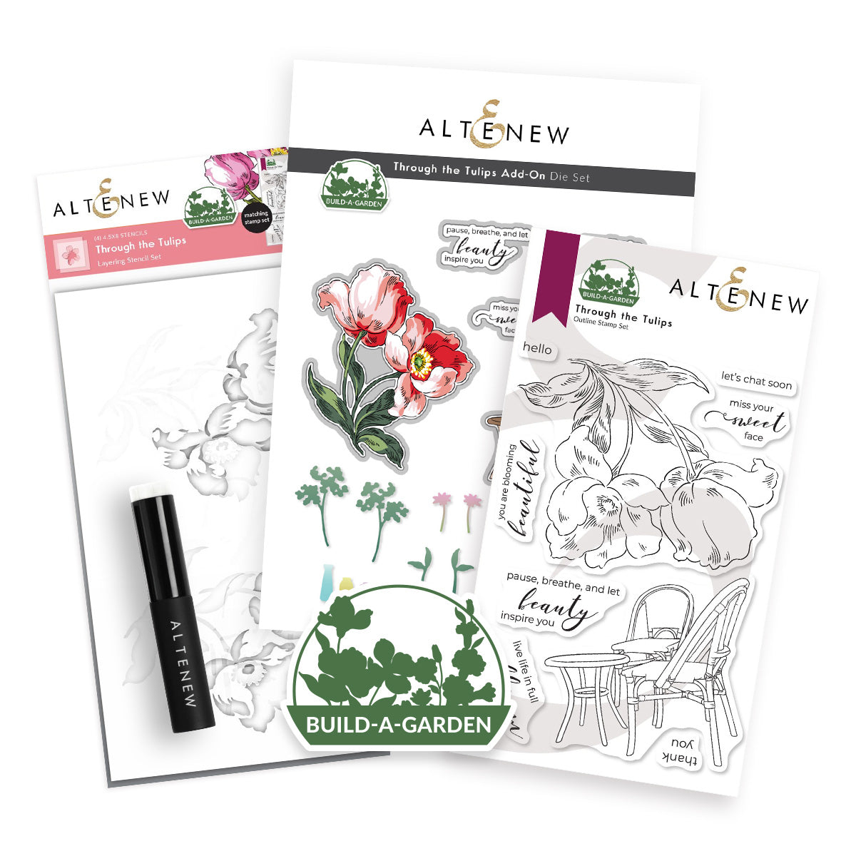 Altenew - Build-A-Garden: Through the Tulips & Add-on Die Bundle