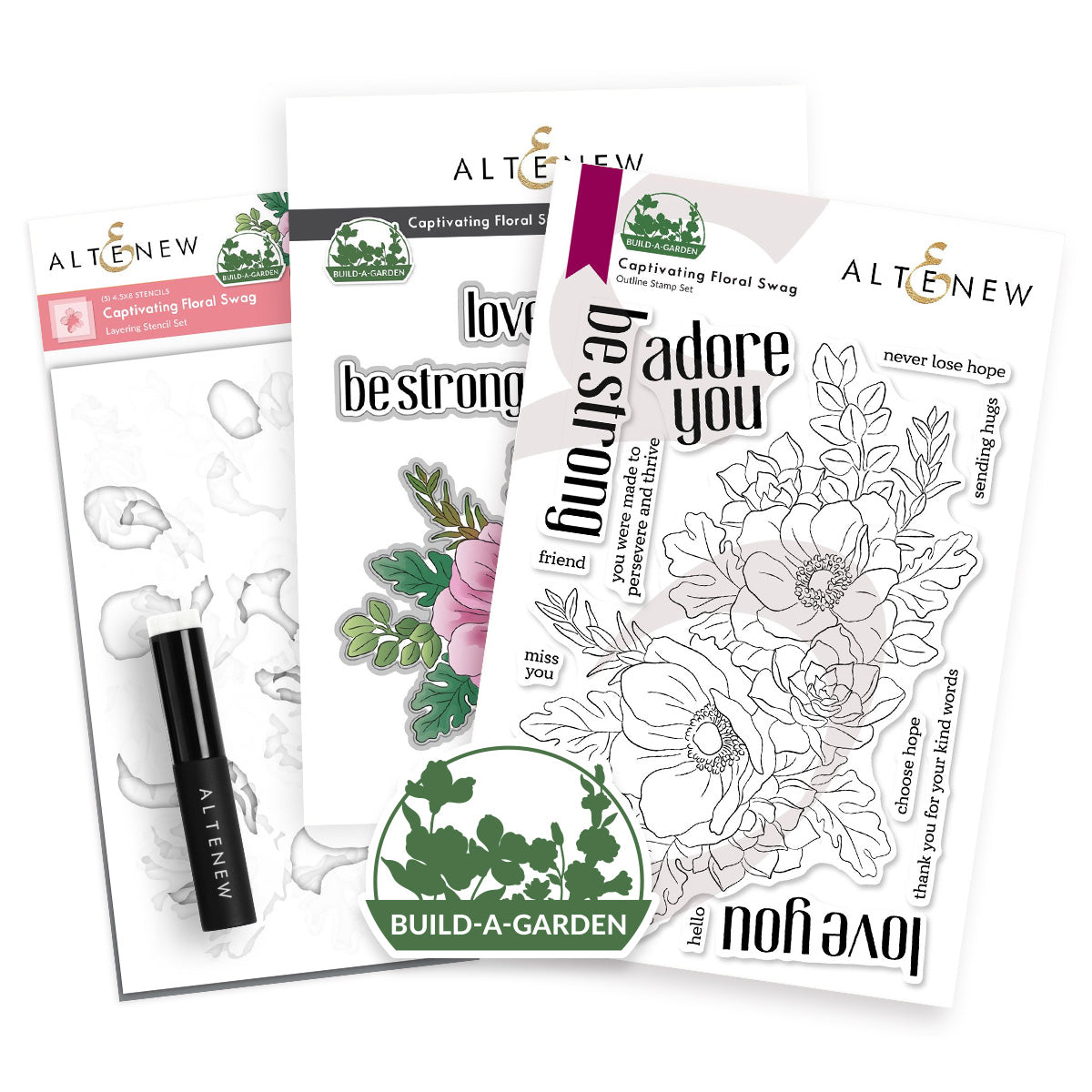 Altenew - Build-A-Garden: Captivating Floral Swag & Add-on Die Bundle
