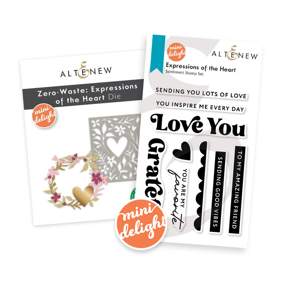 Altenew - Mini Delight: Expressions of the Heart Stamp & Die Set