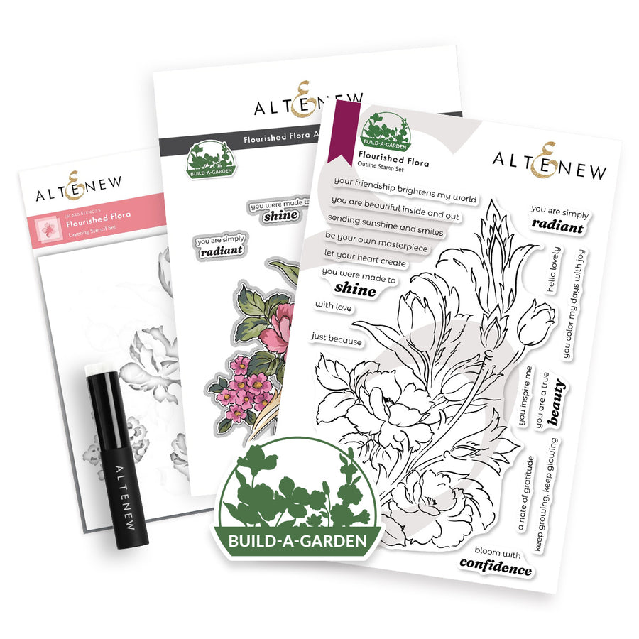 Altenew - Build-A-Garden: Flourished Flora & Add-On Die Bundle