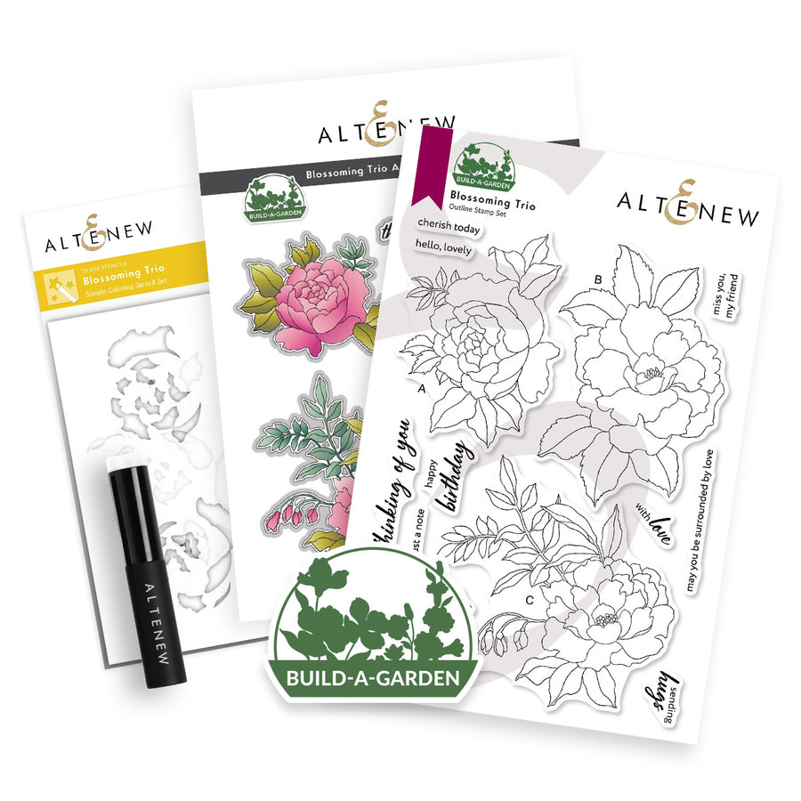 Altenew - Build-A-Garden: Blossoming Trio & Add-on Die Bundle