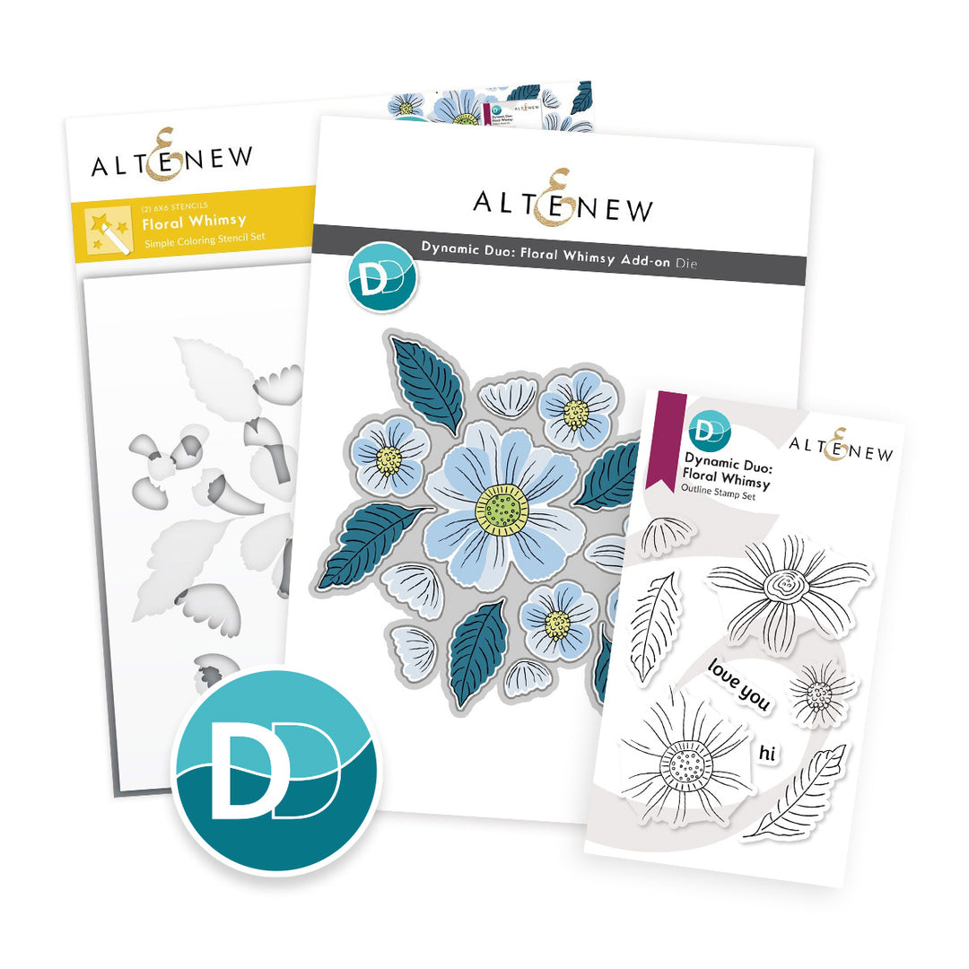 Altenew - Dynamic Duo: Floral Whimsy & Add-on Die Bundle – 3 Wise Crafters