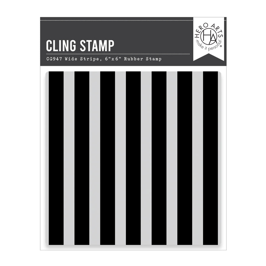 Hero Arts - Wide Stripe Bold Print Cling Rubber Stamp