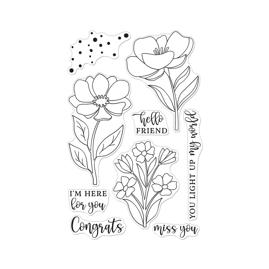 Hero Arts - Here For You Stamp Set from the Blossoms & Birdsong Collection