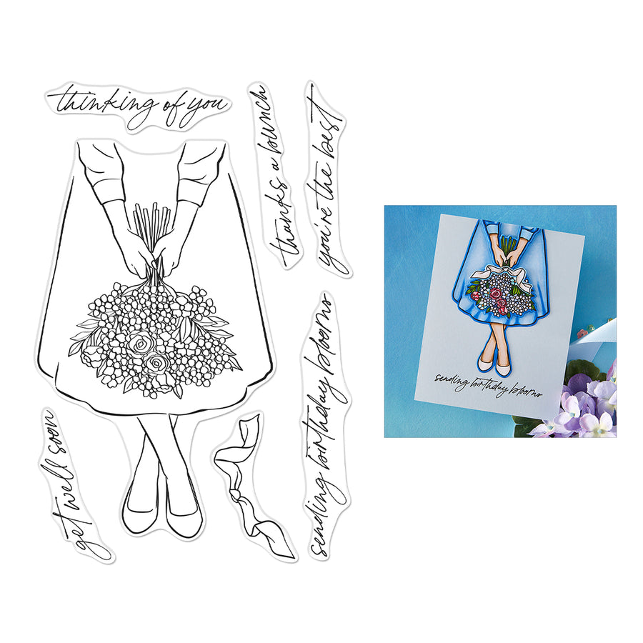 Hero Arts - Summer Blooms Clear Stamps from the Seaside Blooms Collection