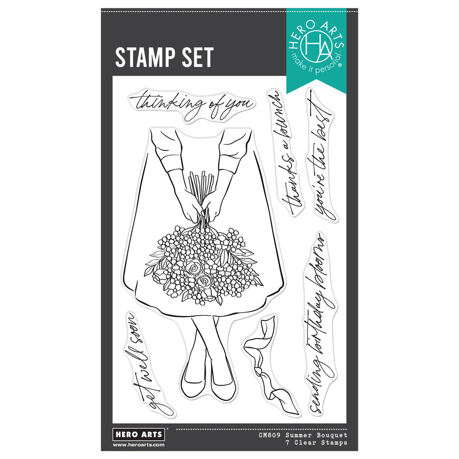 Hero Arts - Summer Blooms Clear Stamps from the Seaside Blooms Collection