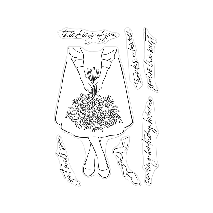 Hero Arts - Summer Blooms Clear Stamps from the Seaside Blooms Collection
