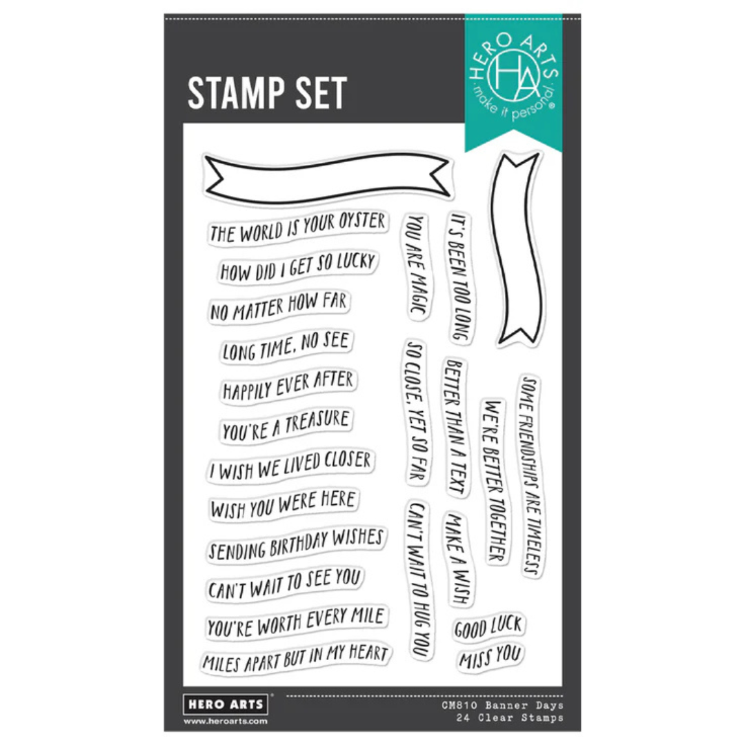 Hero Arts - Banner Days Clear Stamps from the Summer by The Shore Collection