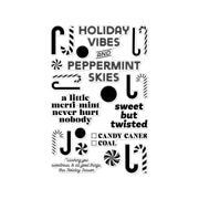 Hero Arts - A Little Merri-Mint Clear Stamps from the Candy Cane Season Collection