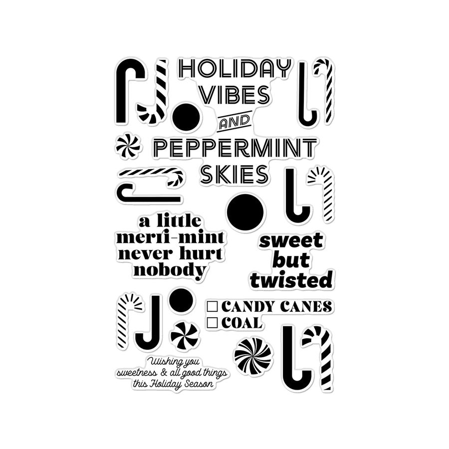Hero Arts - A Little Merri-Mint Clear Stamps from the Candy Cane Season Collection