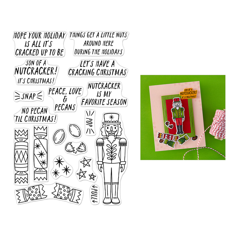 Hero Arts - A Little Nuts Clear Stamp Set from the Crackin' Christmas Collection