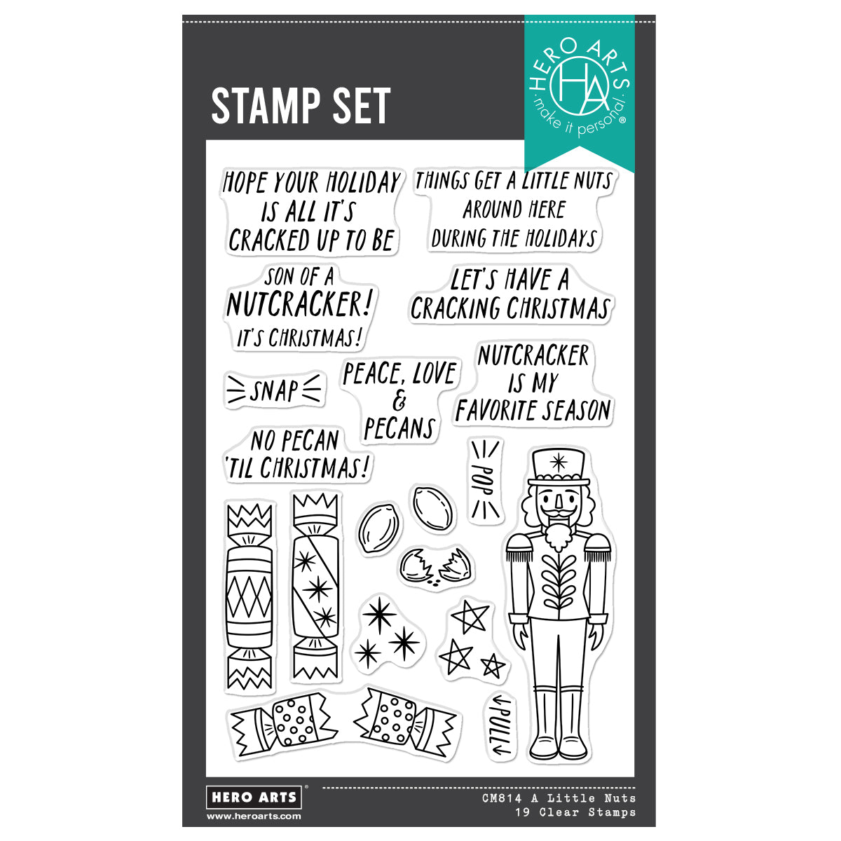 Hero Arts - A Little Nuts Clear Stamp Set from the Crackin' Christmas Collection