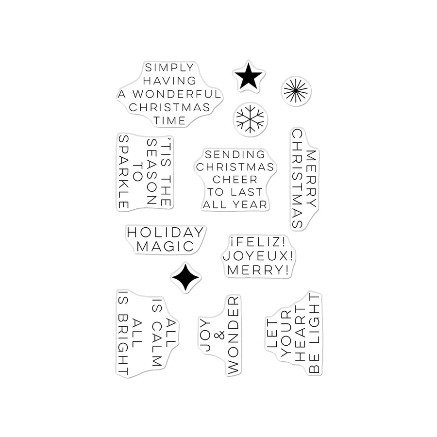 Hero Arts - Modern Holiday Greetings Clear Stamp Set from the Very Merry Collection