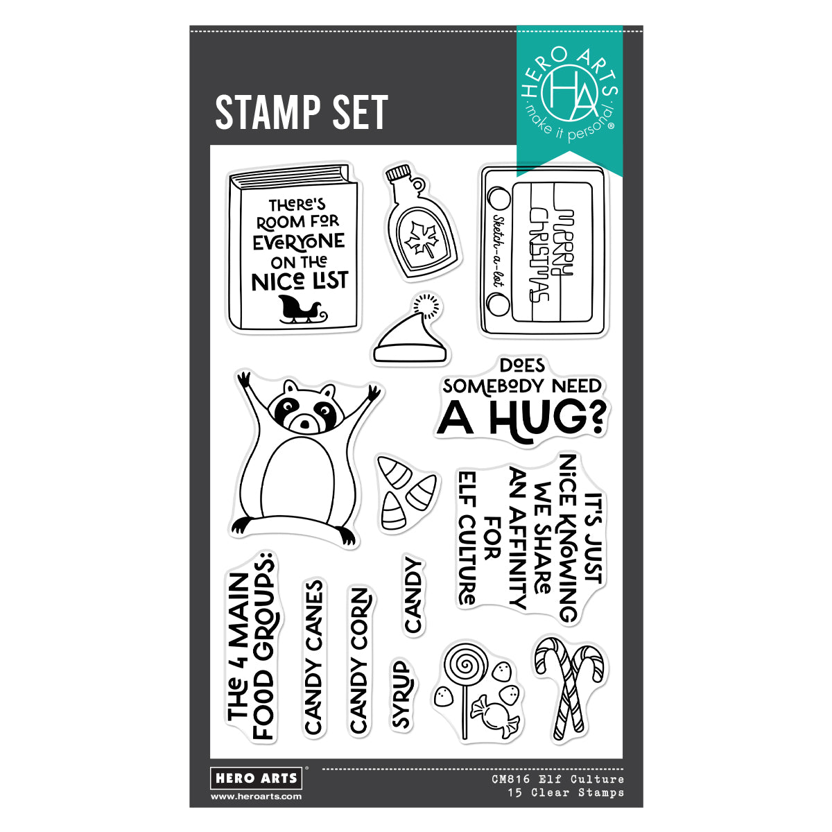 Hero Arts - Elf Culture Clear Stamp Set from the Yule Fuel Collection
