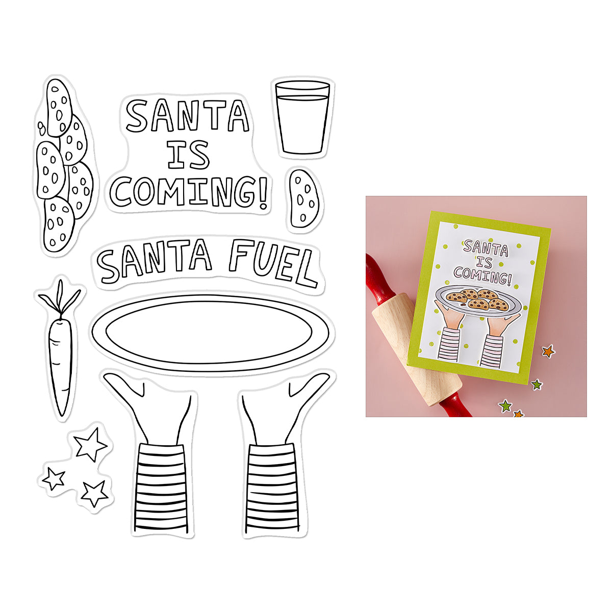 Hero Arts - Santa Fuel Clear Stamp Set from the Yule Fuel Collection
