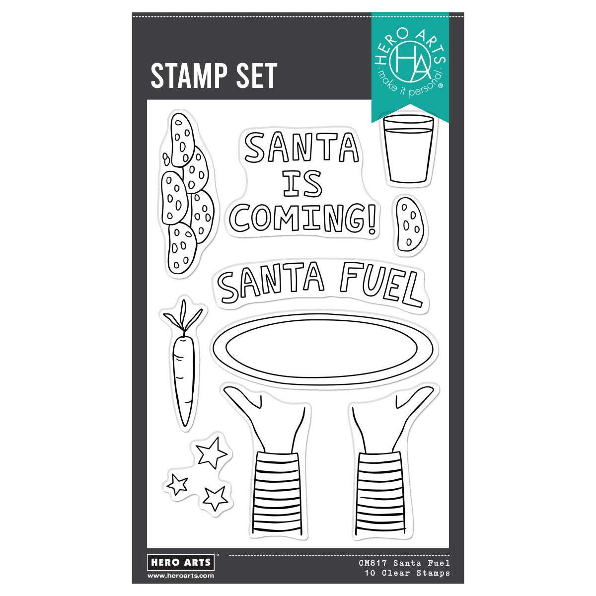 Hero Arts - Santa Fuel Clear Stamp Set from the Yule Fuel Collection