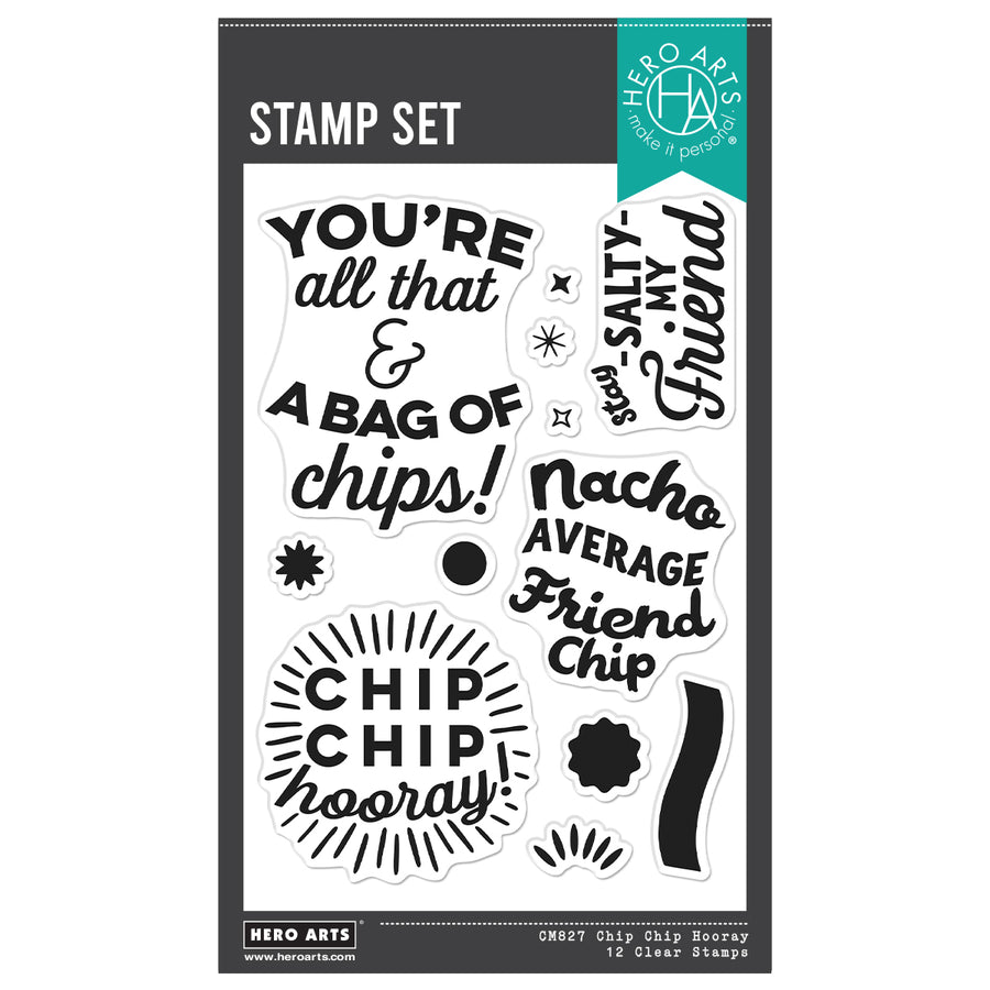 Hero Arts - Chip Chip Hooray Clear Stamp Set