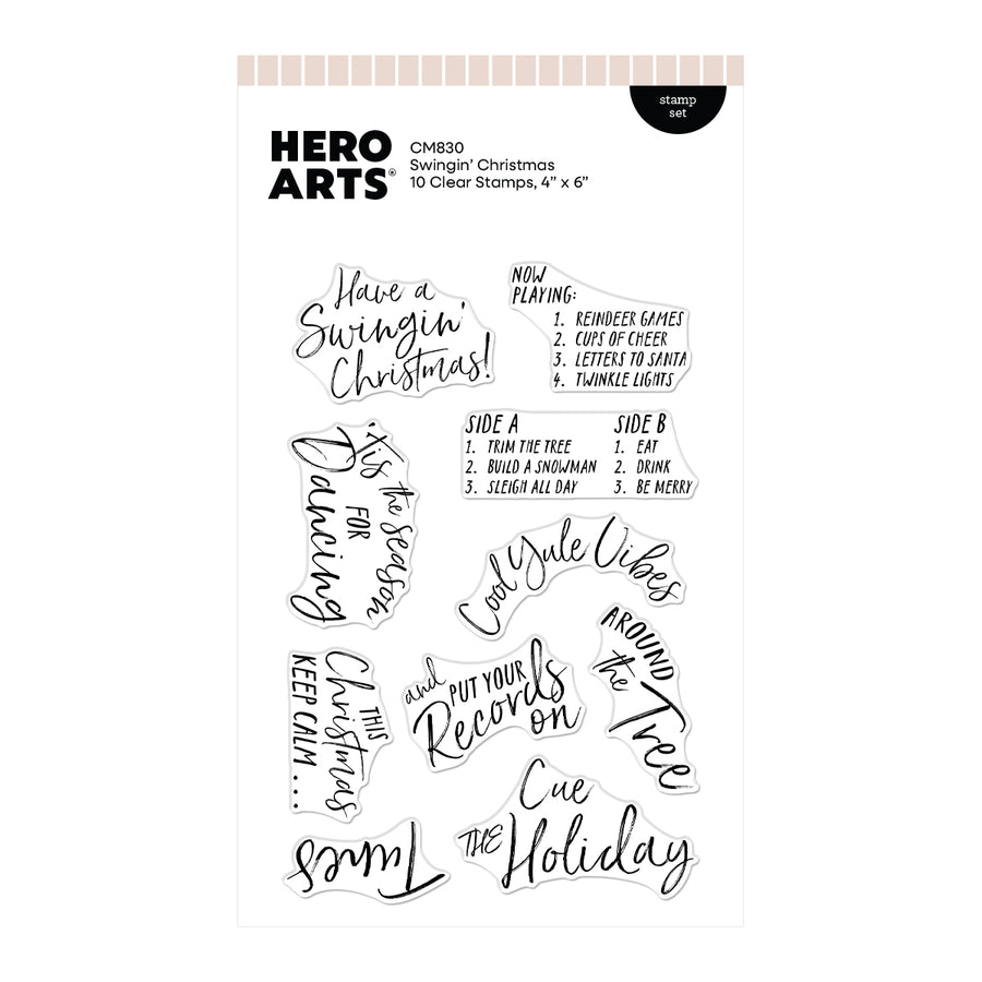 Hero Arts - Swingin' Christmas Stamp Set