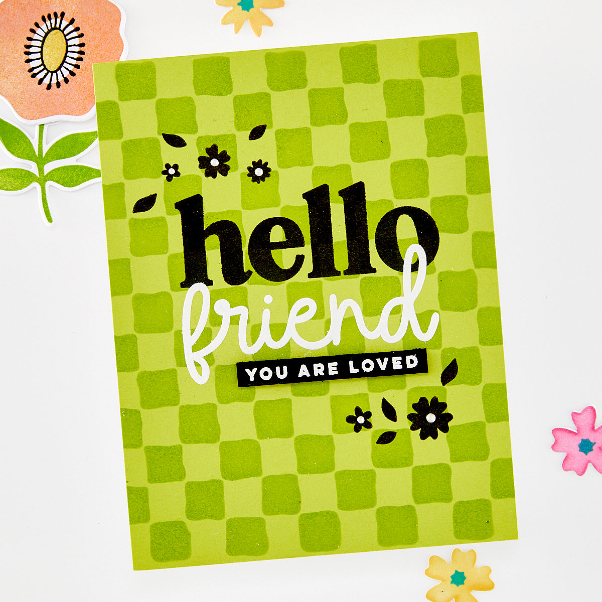 Hero Arts - Hello Friend Clear Stamp & Die Bundle