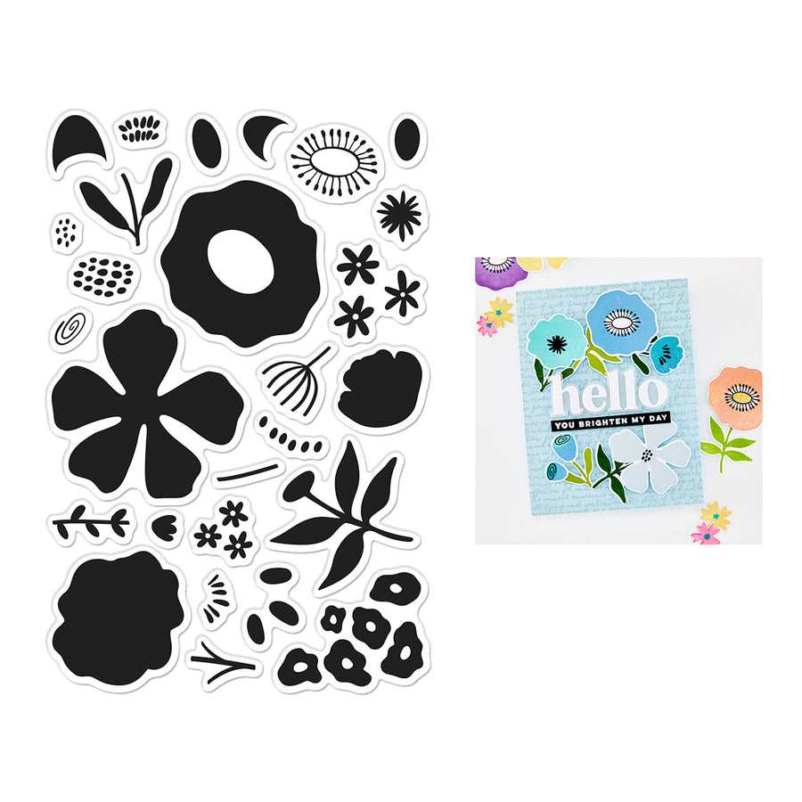 Hero Arts - Abstract Floral Clear Stamp Set