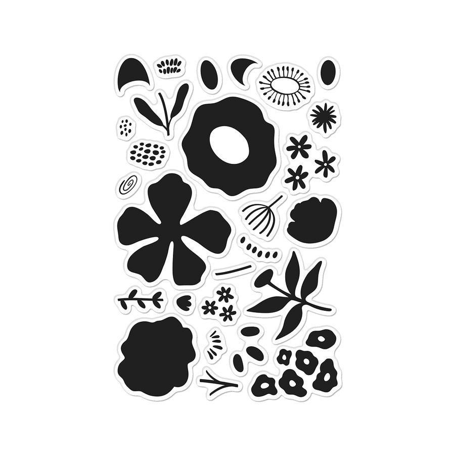 Hero Arts - Abstract Floral Clear Stamp Set