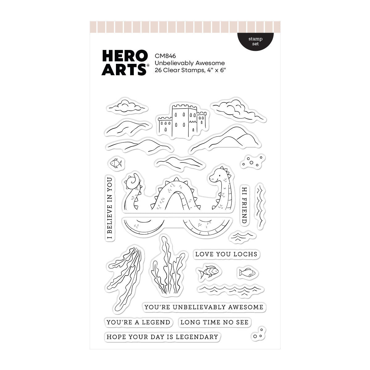 Hero Arts - Unbelievably Awesome Clear Stamp Set