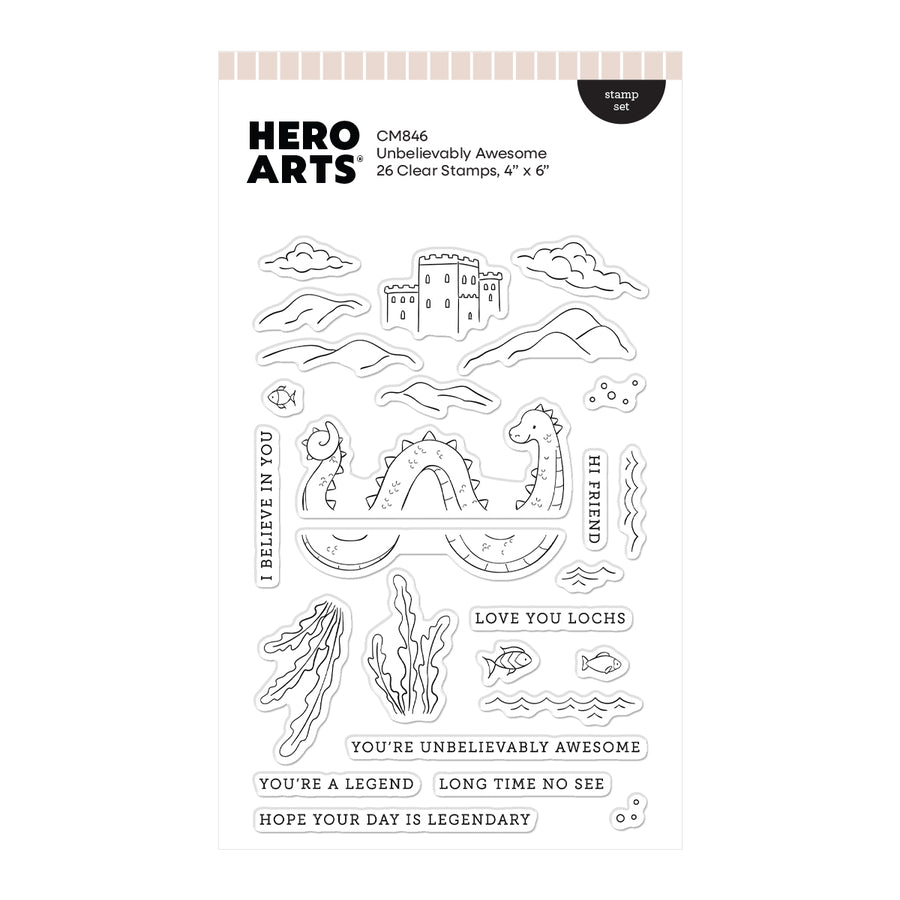 Hero Arts - Unbelievably Awesome Clear Stamp Set