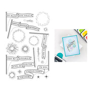 Hero Arts - Unbelievably Awesome Banners Clear Stamp Set