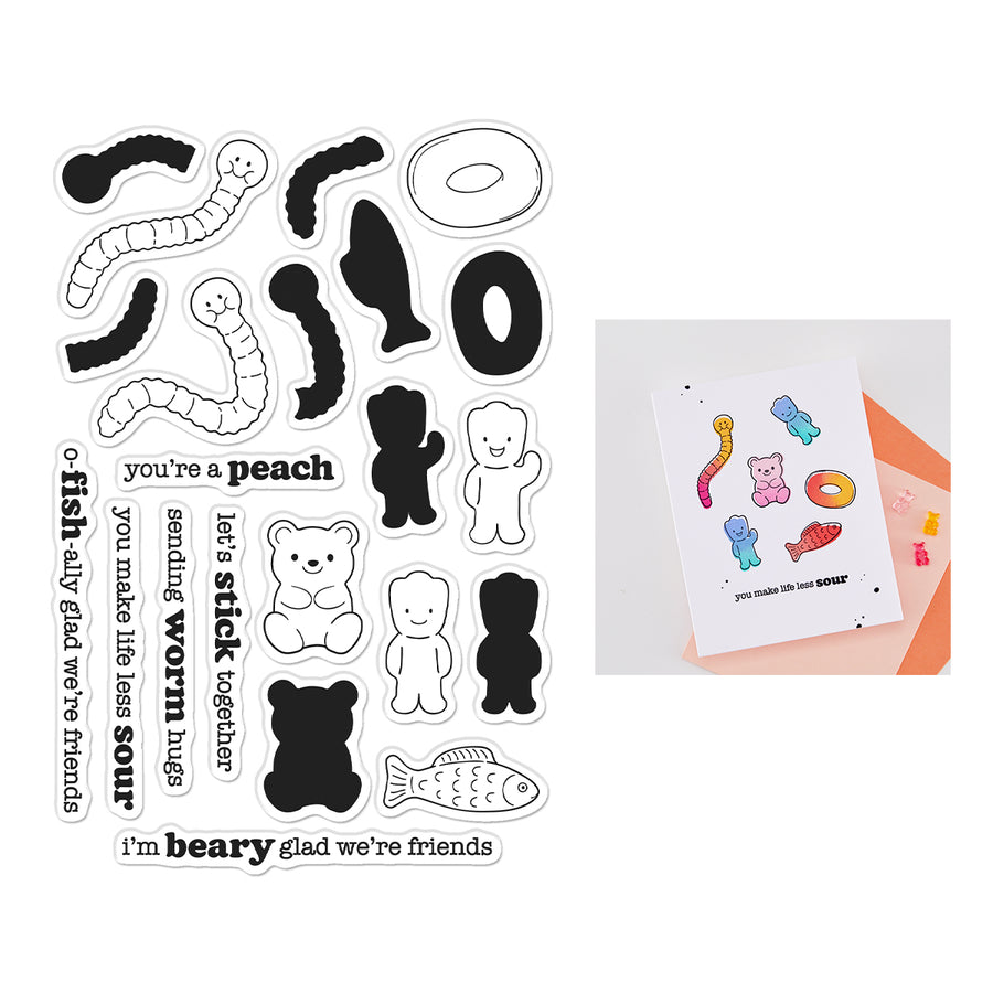 Hero Arts - Let's Stick Together Stamp Set by Hero Arts + Carly Tee