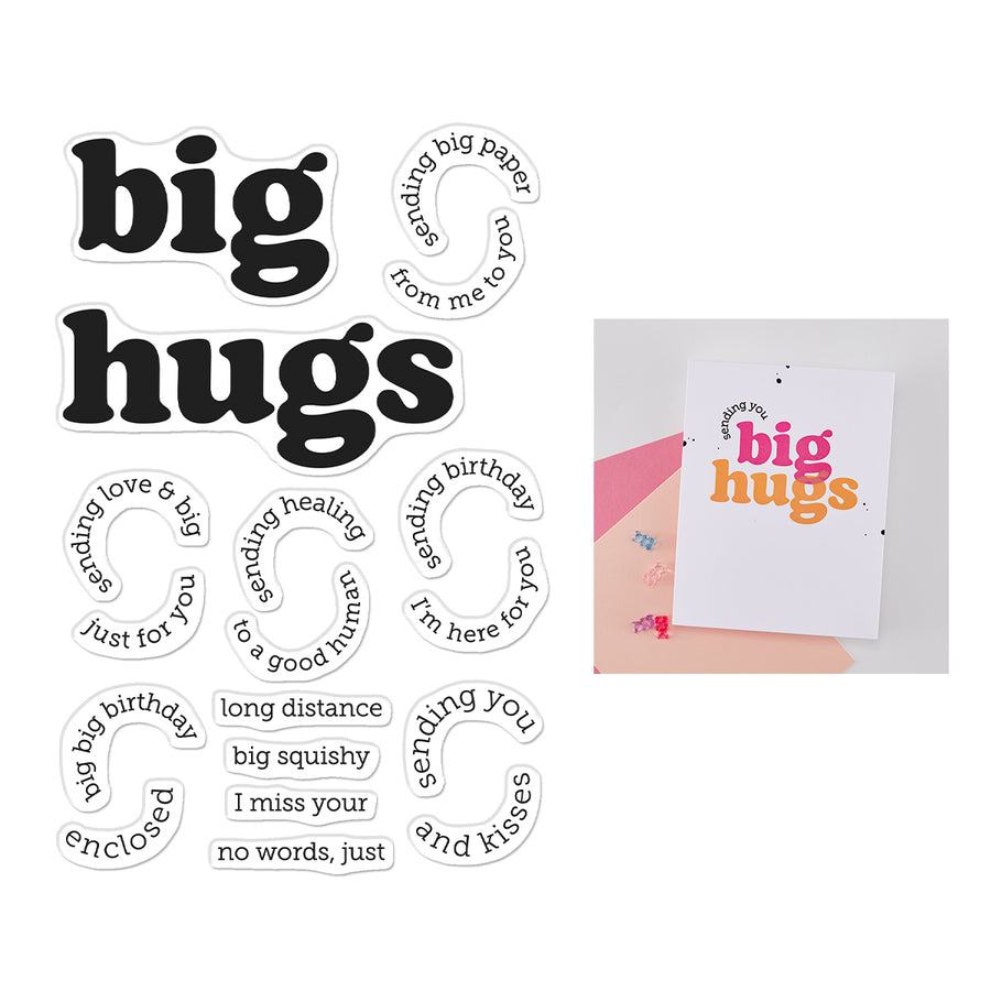 Hero Arts - Big Hugs Stamp Set by Hero Arts + Carly Tee
