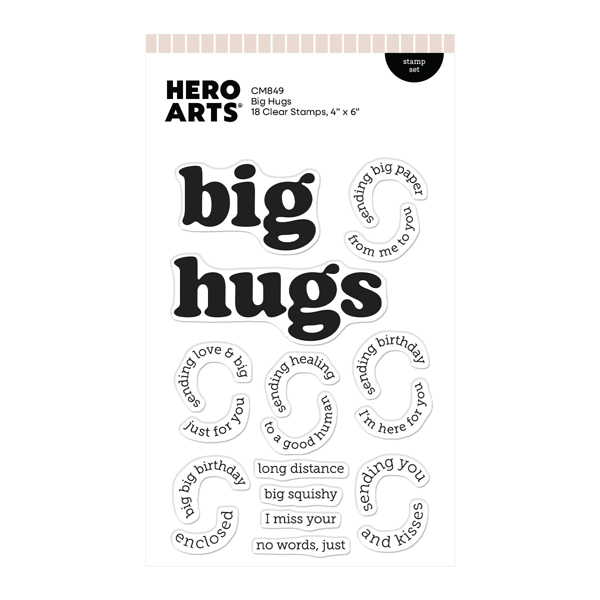 Hero Arts - Big Hugs Stamp Set by Hero Arts + Carly Tee
