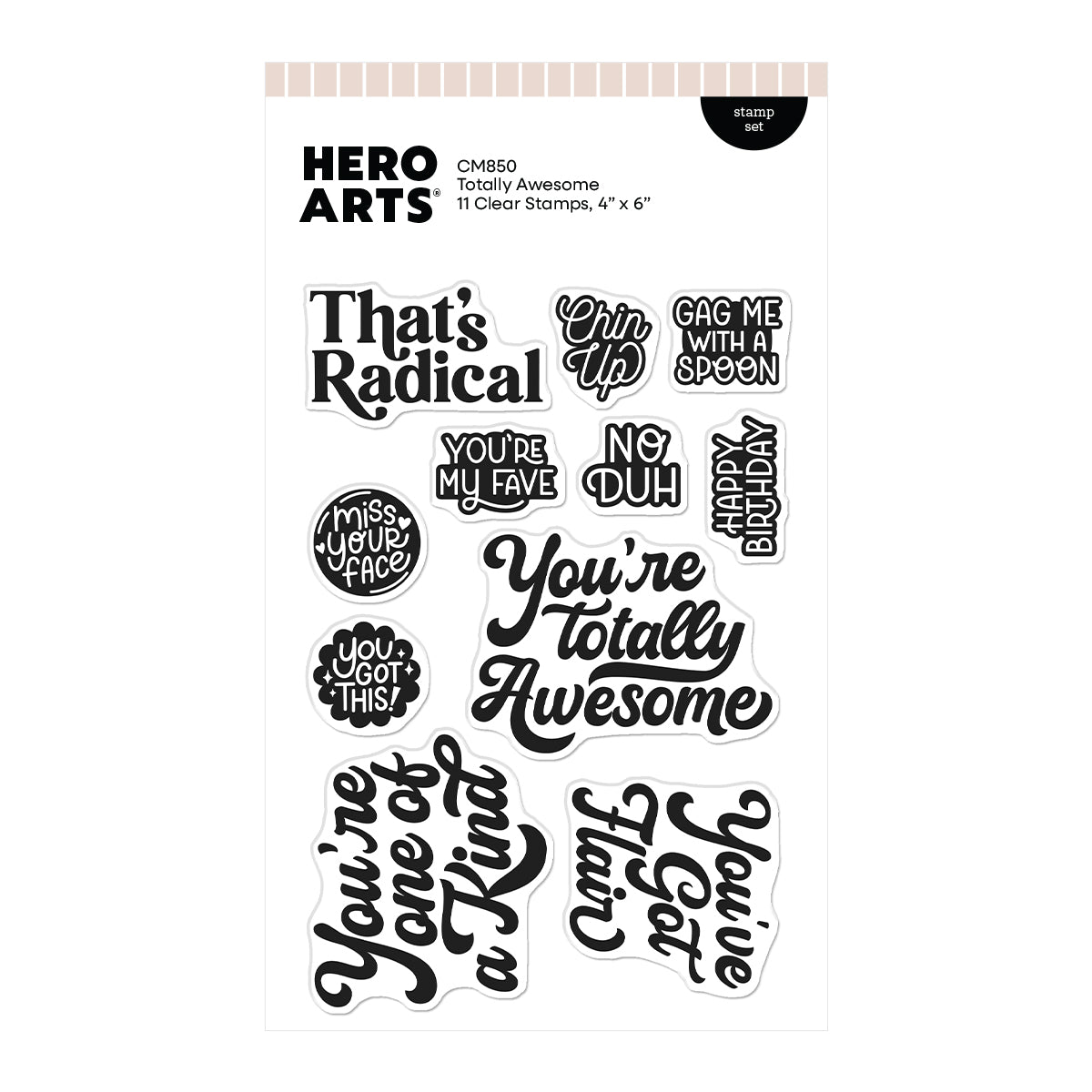 Hero Arts - Totally Awesome Stamp Set