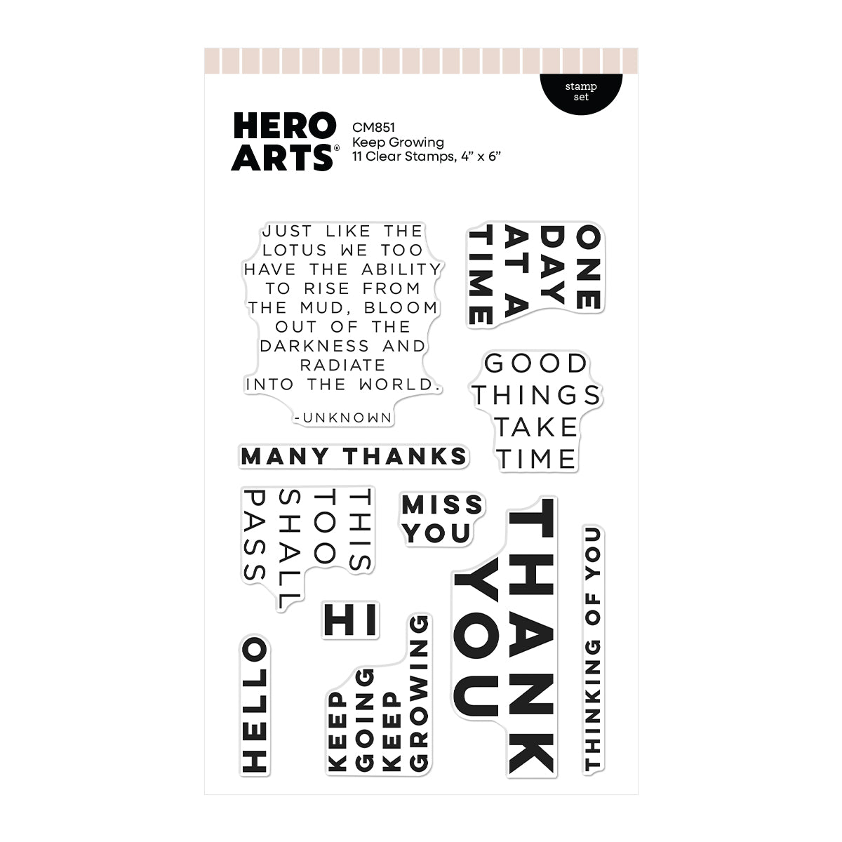 Hero Arts - Keep Growing Stamp Set