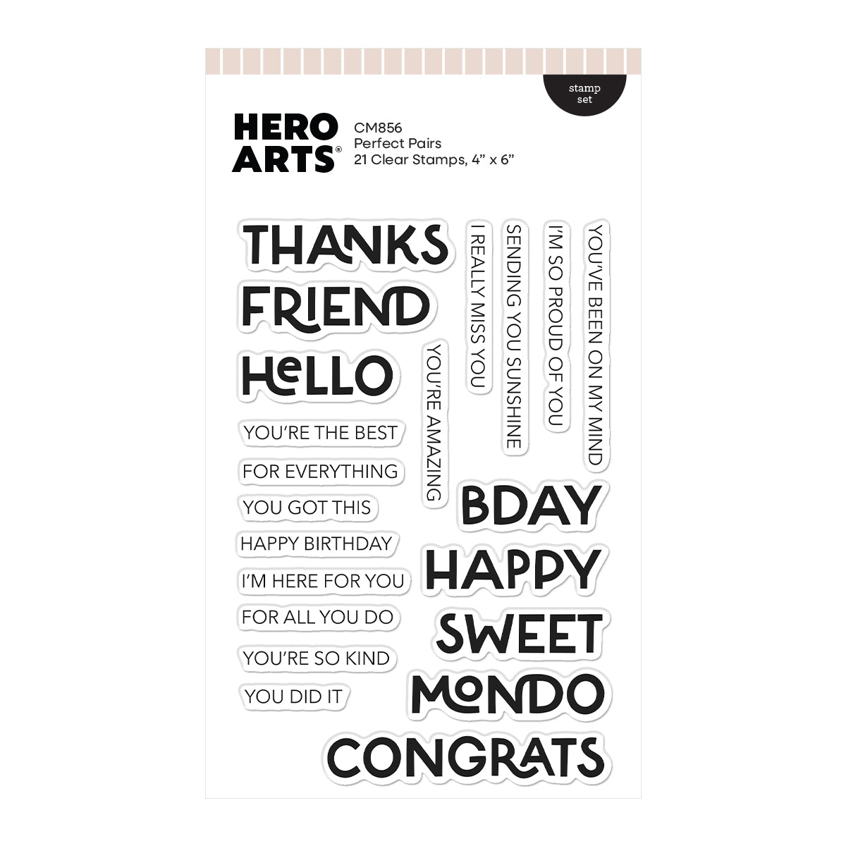 Hero Arts - Perfect Pairs Clear Stamp Set