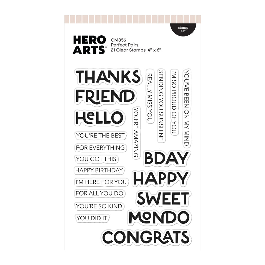 Hero Arts - Perfect Pairs Clear Stamp Set
