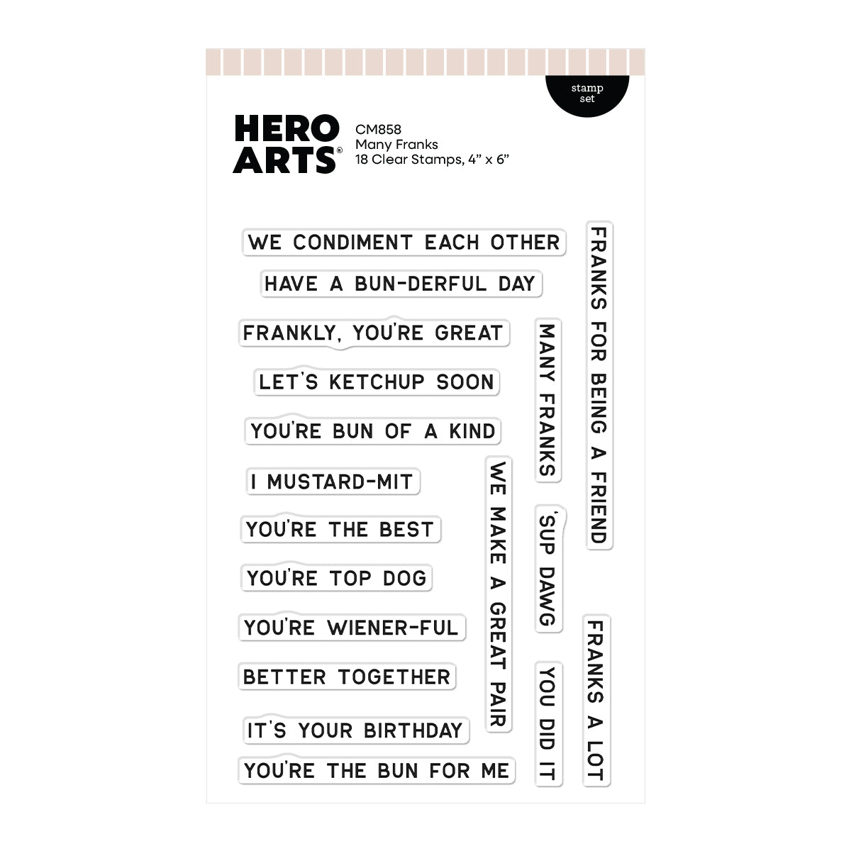 Hero Arts - Many Franks Clear Stamp Set