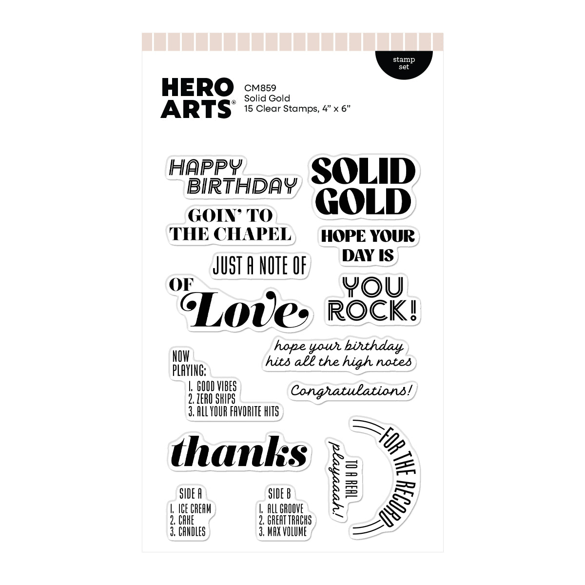 Hero Arts - Solid Gold Stamp Set
